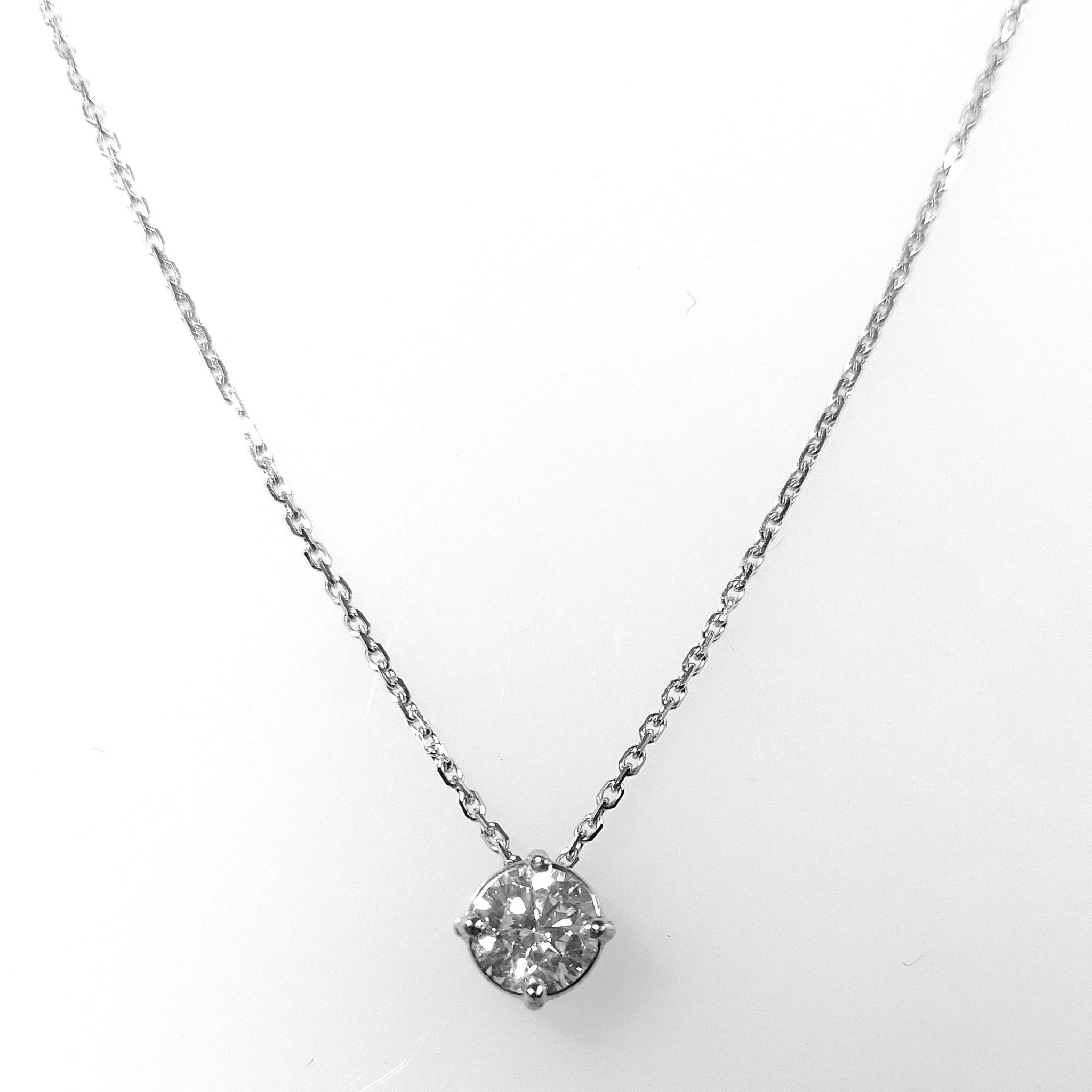 Collier Solitaire En Acier Doré Blanc - Sans Marque - Neuf Avec étiquettes - Bijou Fantaisie Simple