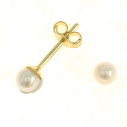 Boucles d'oreilles perles or jaune réf. 825