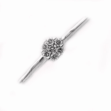 Bague solitaire illusion or blanc Réf. 2007